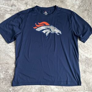 Denver Broncos NFL Men's Navy Blue Cool Base Logo T-Shirt XL